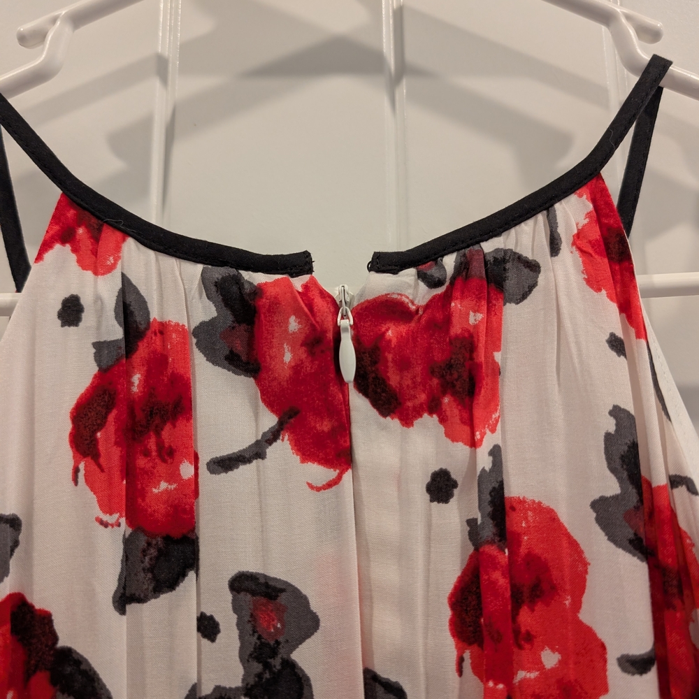 LOFT Pink and Black Floral Casual Dress - Picture 4 of 6